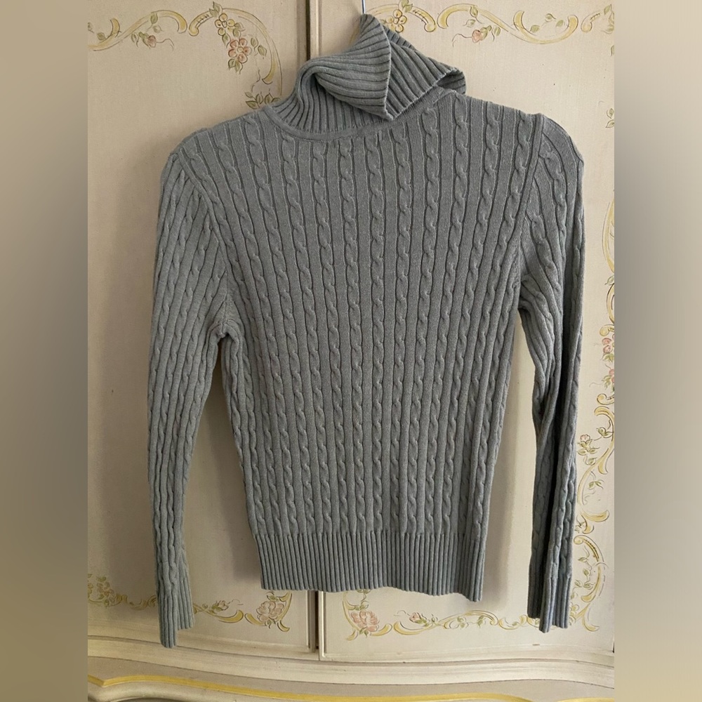 Jeanne Pierre cableknit turtle neck